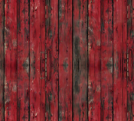 Red Wooden Plank Background 