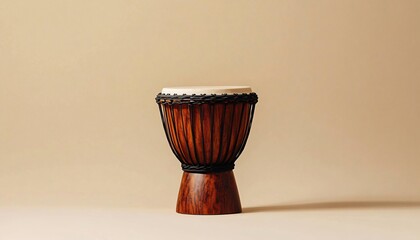 A beautifully designed African drum, perfect for music-related projects, art decor, or culture events. Suitable for festivals or workshops celebrating rhythm.
