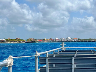 view of the coastline from a boat