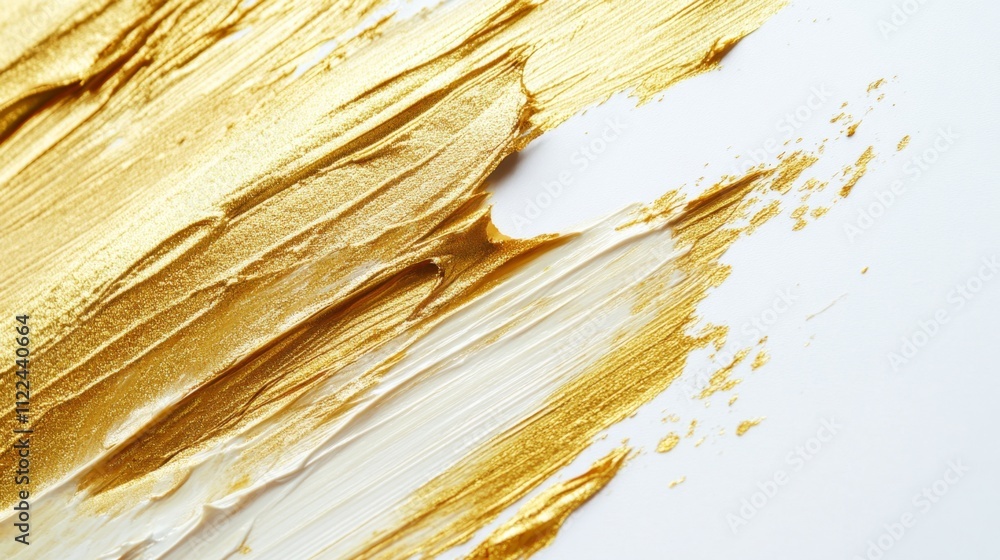 Poster artistic gold texture creation studio setting abstract image bright lighting close-up perspective lu