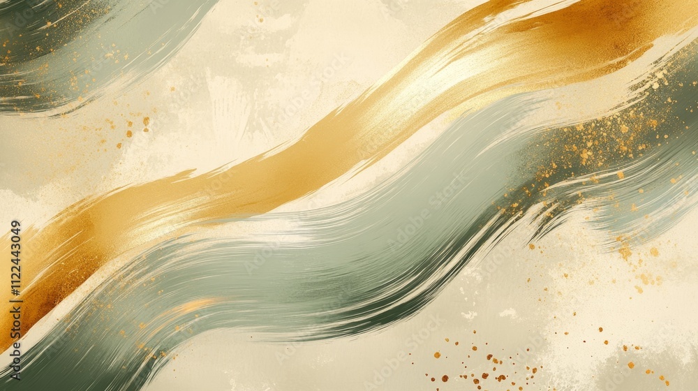 Poster dynamic brushstrokes in abstract art studio setting digital artwork contemporary design close-up vie