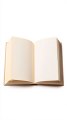 open book with blank pages isolated on white background