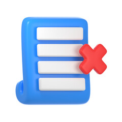 document decline 3d icon