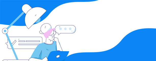 Education and learning people flat vector concept hand drawn illustration
