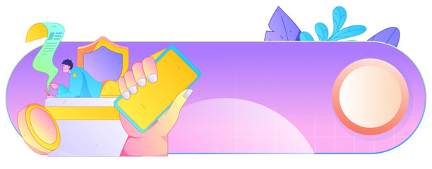 Naklejka premium Internet financial management investment flat vector concept operation hand drawn illustration 