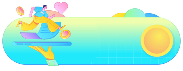 Internet financial management investment flat vector concept operation hand drawn illustration
