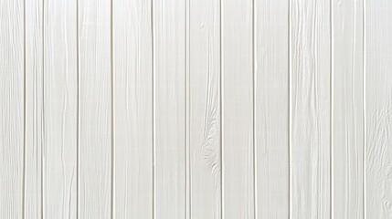 Naklejka premium White Wood Wall Texture with Vertical Plank Design for Backgrounds
