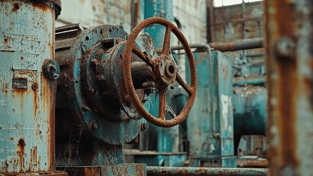 Abandoned industrial complexes with rusted machinery and decaying structures, perfect for urban exploration.