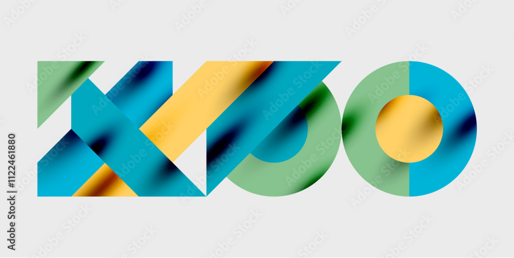 Poster Vibrant abstract background circles with smooth gradients, creating a dynamic and modern design. Ideal for creative, tech, or contemporary-themed projects