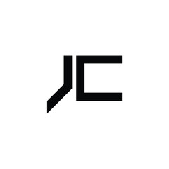 JC monogram logo design letter text name symbol monochrome logotype alphabet character simple logo