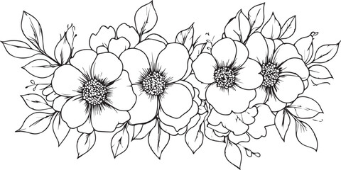 Fototapeta premium Silhouette Flower Art And Vector Stock Photo