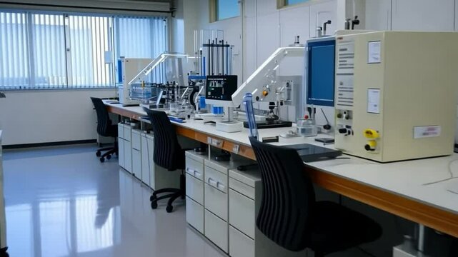 Digital laboratory environment equipped with cutting-edge technology for advanced research.