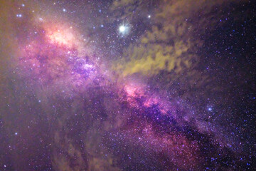 Fototapeta premium Milky way galaxy with stars and space dust in the universe.