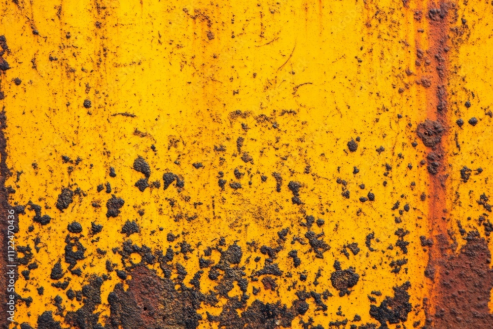 Poster a close-up of a rustic metal surface showcasing its unique texture.