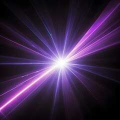 Fototapeta premium a close up of a purple light shining through a dark background