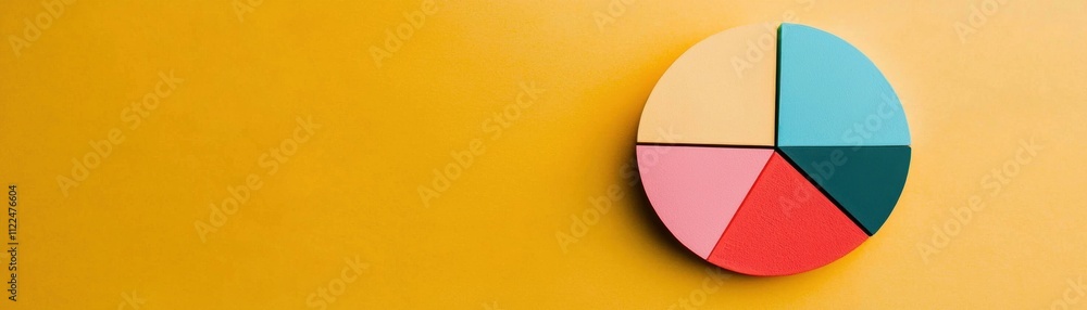 Poster analyzing pie chart data visualization office infographic bright background aerial view data represe