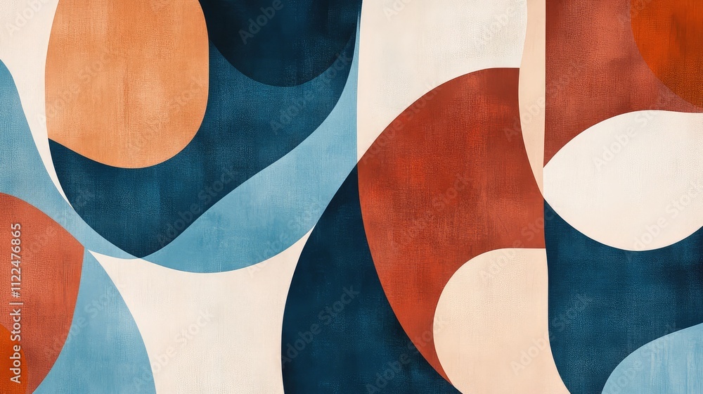 Poster abstract shape background in vivid colors and textured design