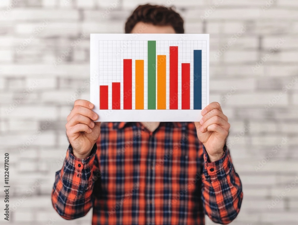 Poster annual business performance analysis office environment infographic display professional setting dat