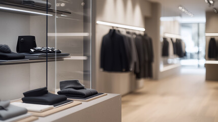 Luxury clothing store interior