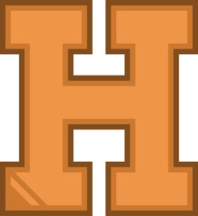 alphabet letter h college sports logo
