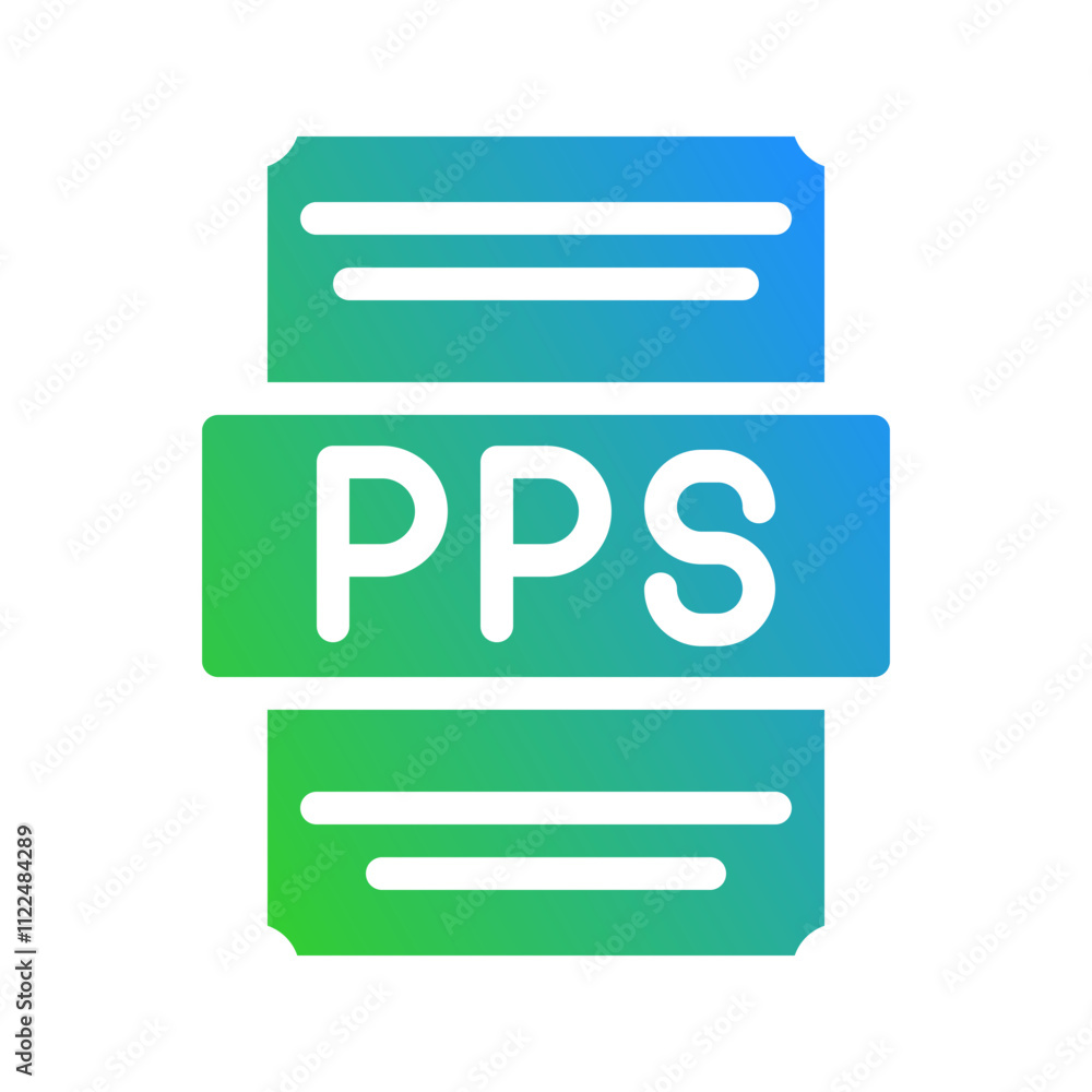 Poster pps gradient icons to represent spreadsheet files with a modern aesthetic.