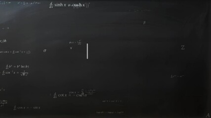 Science marketing concept featuring scientific formulas on chalkboard and promotional text "Love Mathematics", "Love Physics" and "Love Science" - Powered by Adobe