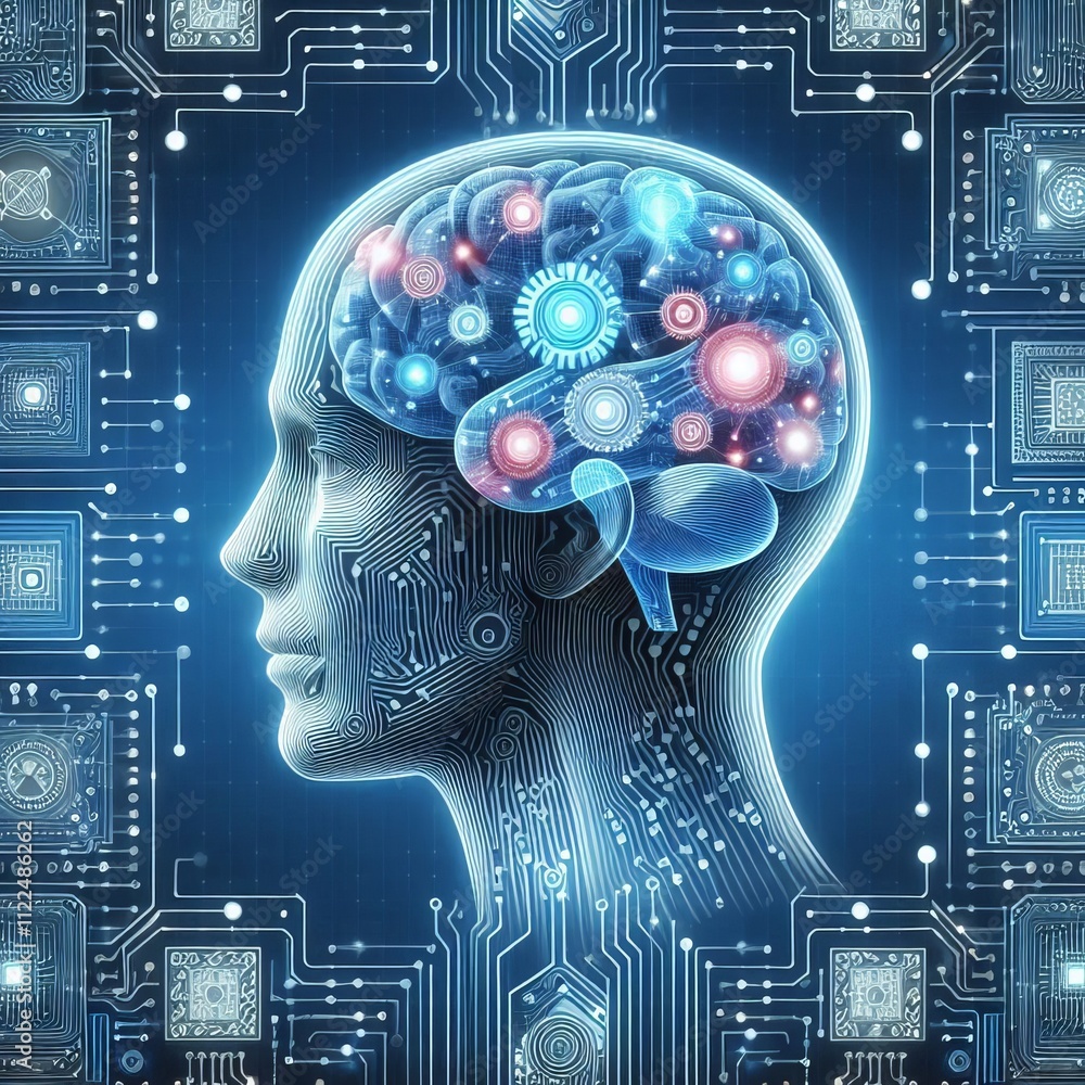 Poster a world where people have advanced brain computer interfaces a i
