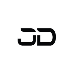 Fototapeta premium JD monogram logo design letter text name symbol monochrome logotype alphabet character simple logo