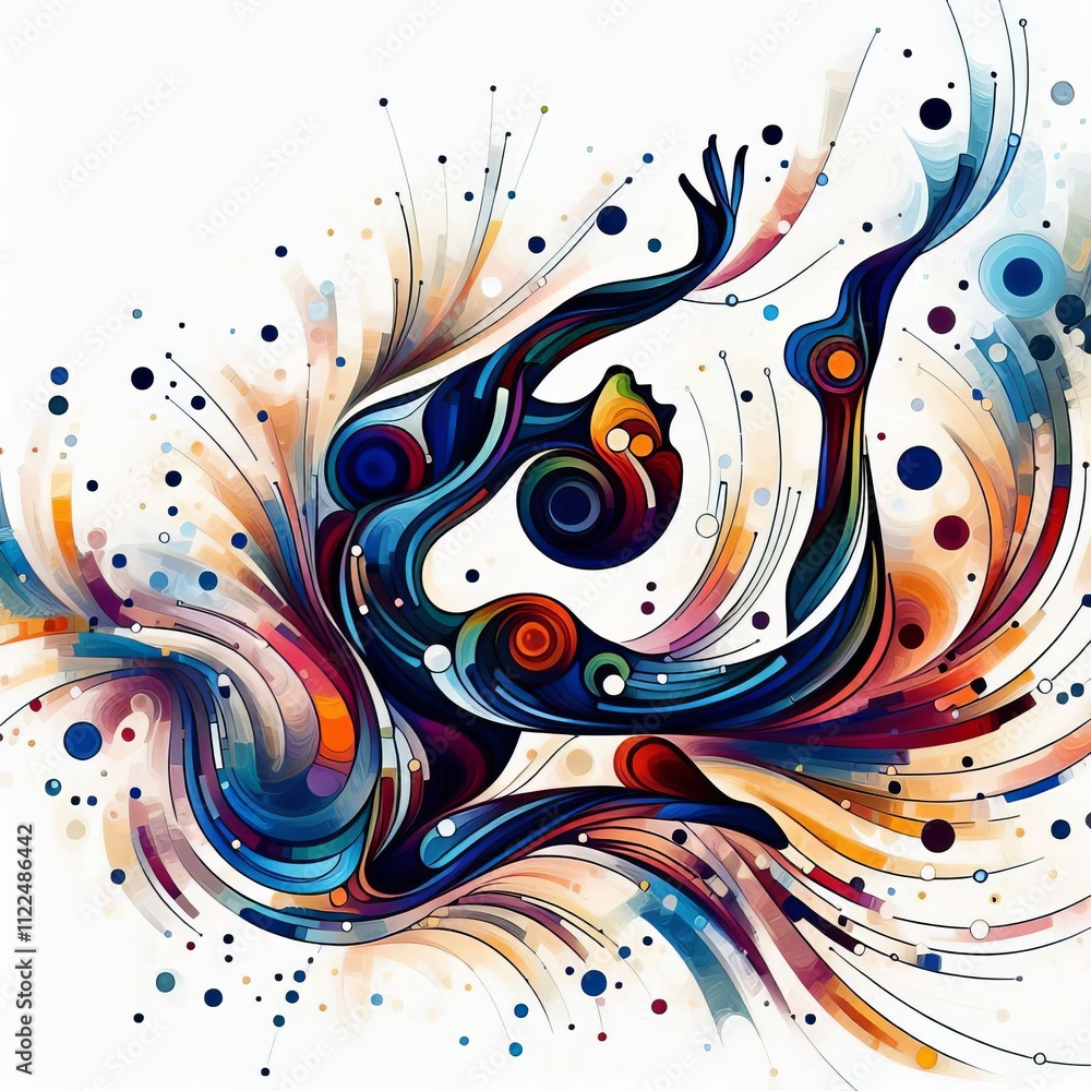 Poster abstract dance create an abstract representation of dance using
