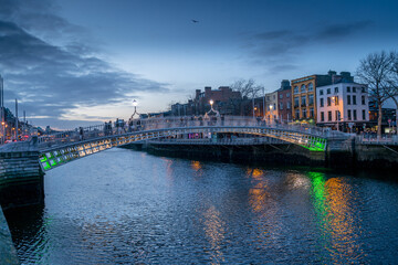 The Ha'penny Bridge, officially known as the Liffey Bridge, is an iconic landmark in Dublin, Ireland