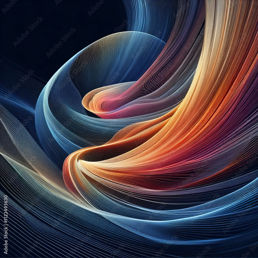 Poster Dynamic Lines Create an abstract piece using lines and shapes th