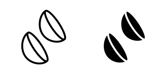 contact lenses icon symbol collection on white background.