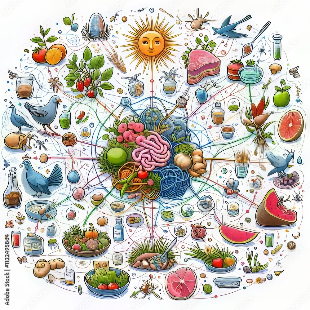 Poster food web an illustration of a food web with its complex relation
