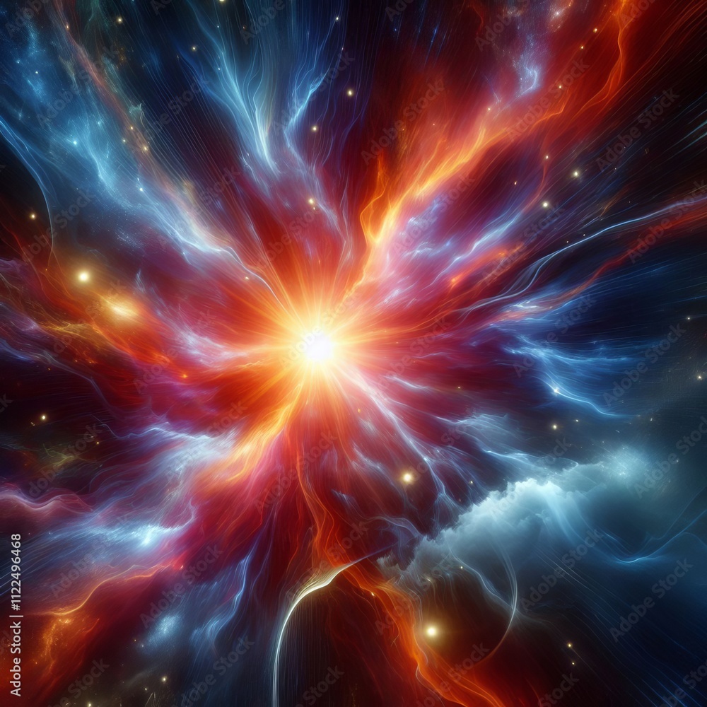 Poster gamma ray burst a vibrant dynamic texture capturing the intense