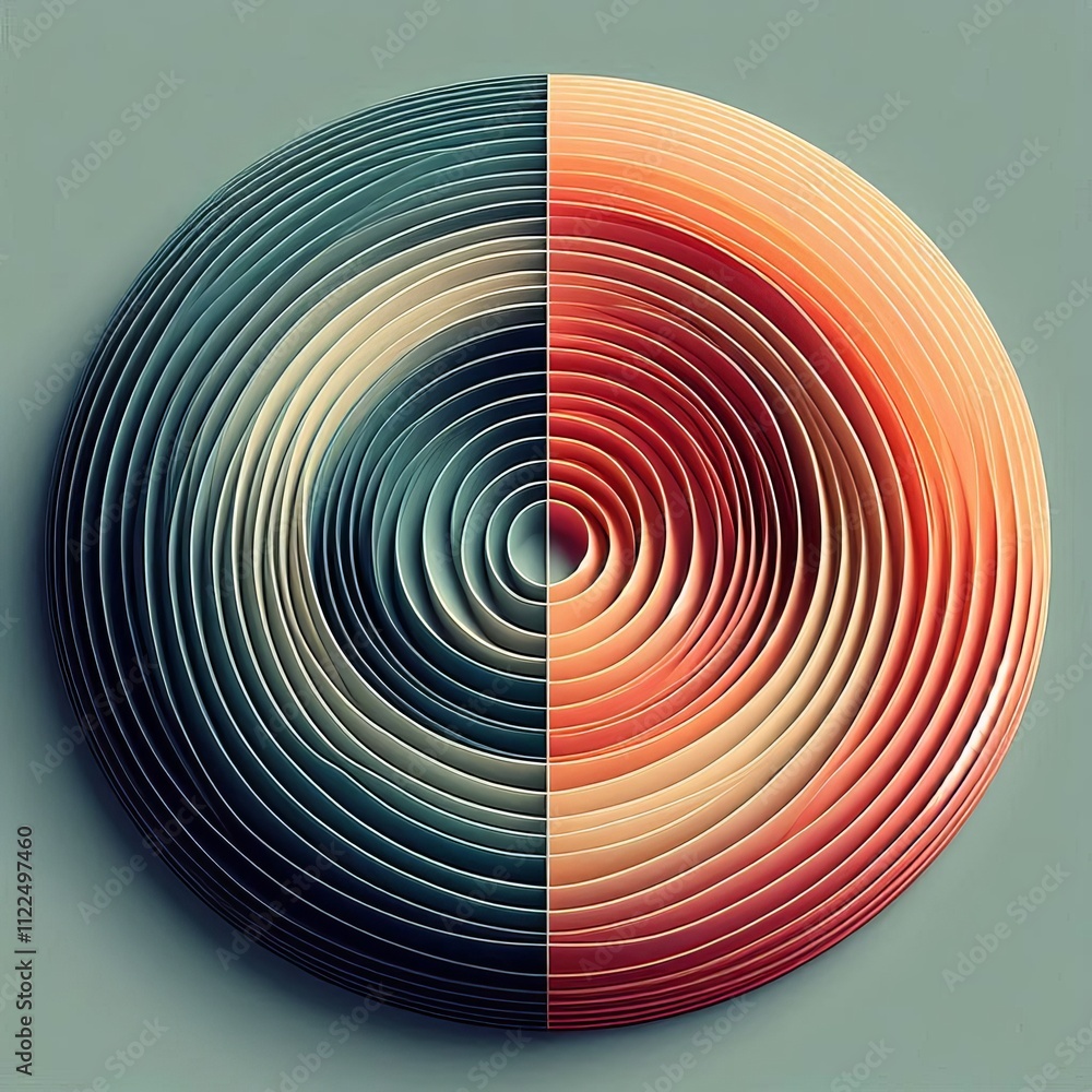 Poster half circles a series of half circles aligned horizontally each