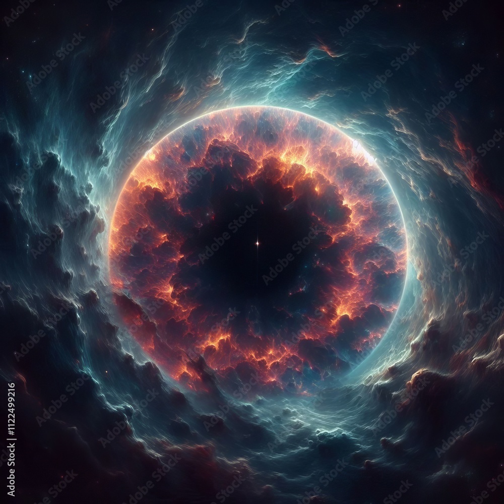 Poster interstellar void a completely dark texture representing true vo