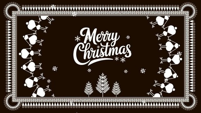 Merry christmas warli art Wish you a Happy Christmas