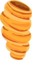 Illustration of chocolate filled spiral bread rolls.