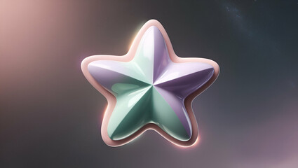 Obraz premium a bright, glowing star with soft pastel colors