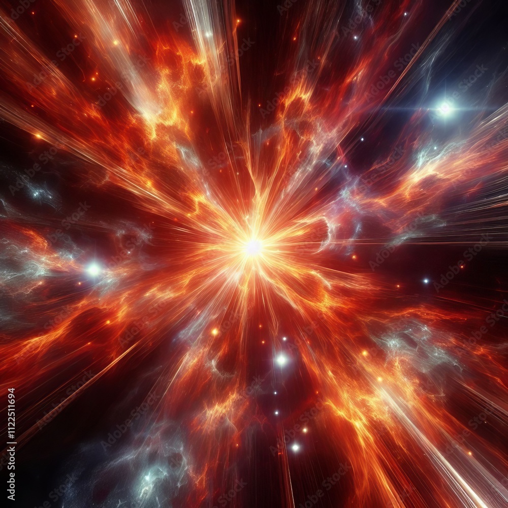 Poster supernova explosion a dynamic texture with expanding rings of fi