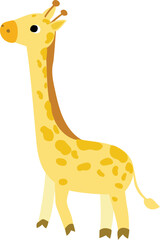 Fototapeta premium Cartoon Giraffe Illustration with Spots.