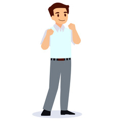 man pointing at something