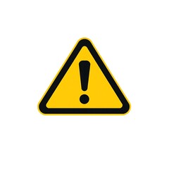 Warning Sign with Exclamation Mark on isolated background, generative ai