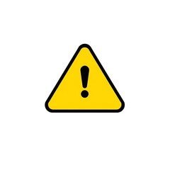 Warning Sign with Exclamation Mark on isolated background, generative ai