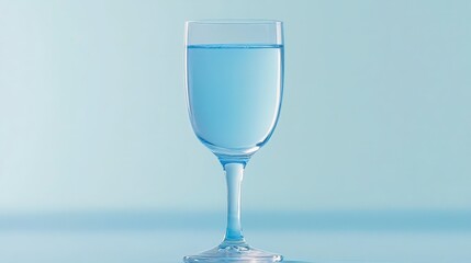 Obraz premium Sparkling Water in Elegant Glass Refreshing Drink Clean Pure Crystal Clear