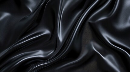 Fototapeta premium Abstract black satin background