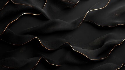 Obraz premium Abstract black wallpaper background with golden line elements