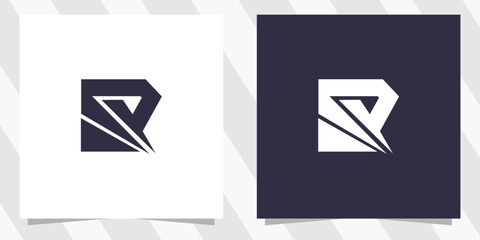 Naklejka premium letter pr rp logo design vector