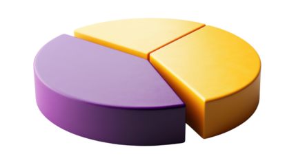 pie chart isolated on white background