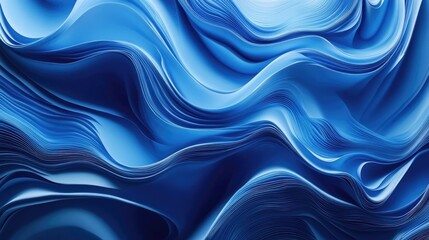 Obraz premium Abstract blue background with waves and curves